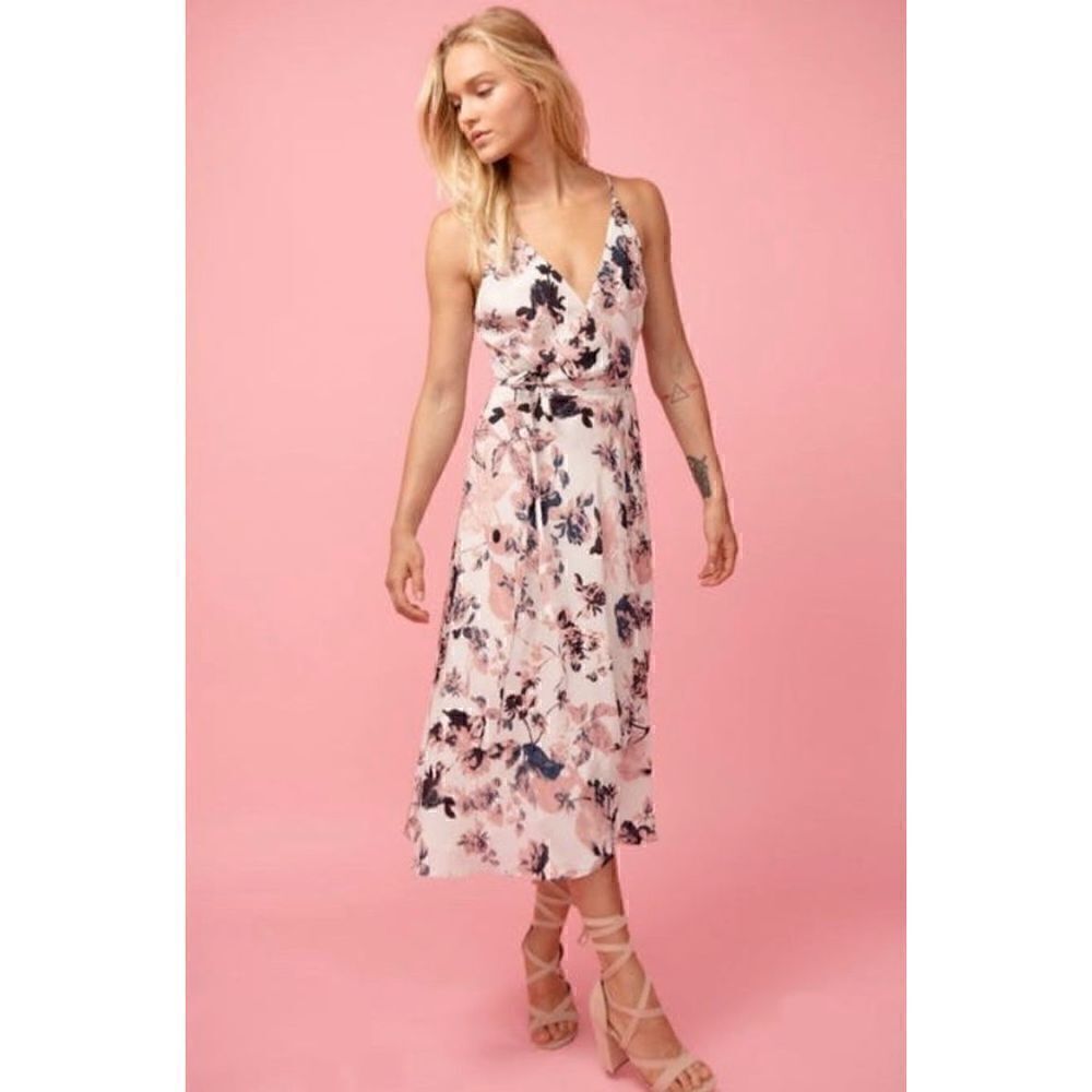 Yumi Kim Crossover Wrap Midi Dress XXS in French Maison NWT